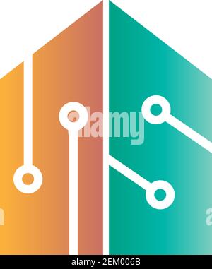 Smart Home logo icon design concept illustration Stock Vector