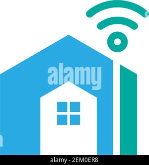 Smart Home logo icon design concept illustration Stock Vector