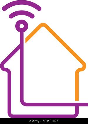 Smart Home logo icon design concept illustration Stock Vector