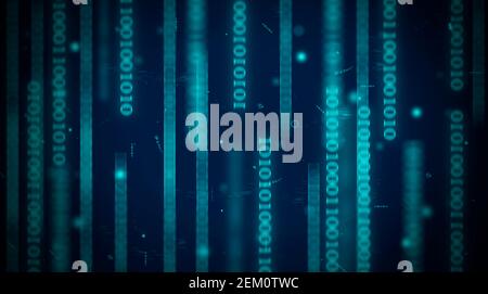 Background Technology Binary Code 01 .Digital binary data and secure data concept .Matrix abstract with number 0 and 1..Technology concepts Stock Photo