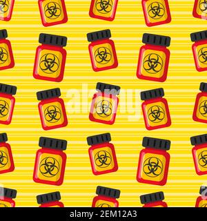 poison bottle seamless pattern vector illustration Stock Vector