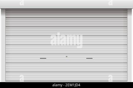 Roller shutter door vector illustration ( white ) Stock Vector