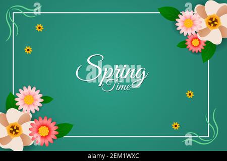 spring season illustration vector Stock Vector