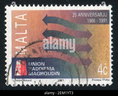 MALTA - CIRCA 1991: stamp printed by Malta, shows Arrows, circa 1991 Stock Photo