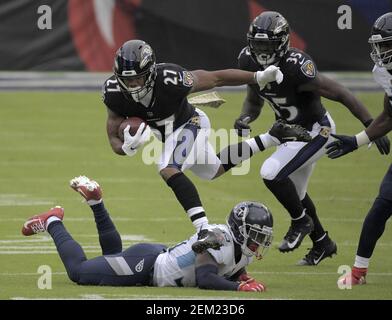 Baltimore Ravens running back J.K. Dobbins (27) celebrates a touchdown  during the first half of an NFL football game against the Pittsburgh  Steelers in Pittsburgh, Sunday, Dec. 11, 2022. (AP Photo/Don Wright