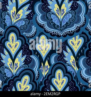 Colorful lace ornamental psychedelic pattern. Stock Vector