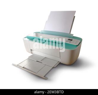 Home printer isolated on white background Stock Photo