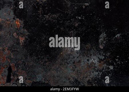Black, rusty and corroded metal texture background Stock Photo