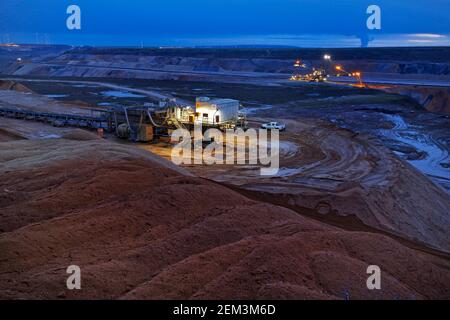 Garzweiler opencast lignite mine, Rhenish lignite mining area, Germany ...