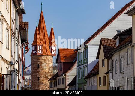 The historic watch tower of Eschwege in Hesse Germany Stock Photo