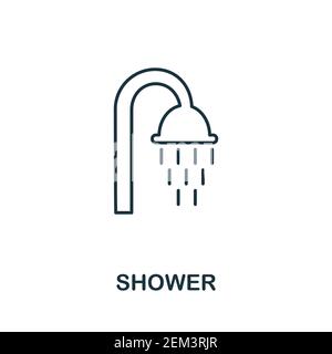 Shower icon. Simple element from personal hygiene collection. Creative Shower icon for web design, templates, infographics and more Stock Vector