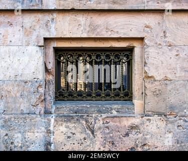 Pock marked wall of historic building. World War two damge in Mitte,Berlin Stock Photo