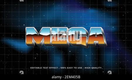 retro 80s text effect concept Stock Vector