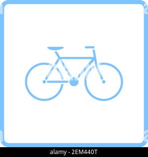 Bike Icon. Blue Frame Design. Vector Illustration. Stock Vector