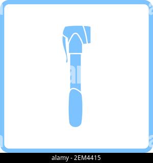 Bicycle Pump Icon. Blue Frame Design. Vector Illustration. Stock Vector