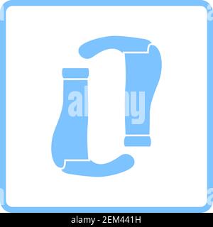 Bike Grips Icon. Blue Frame Design. Vector Illustration. Stock Vector