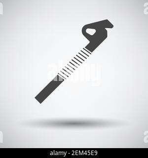 Alpinist Ice Screw Icon. Dark Gray on Gray Background With Round Shadow. Vector Illustration. Stock Vector