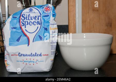 Packet of Silver Spoon granulated sugar, UK Stock Photo - Alamy