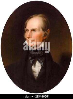 Henry Clay (1777-1852), American Statesman, portrait painting by John B Neagle, 1842 Stock Photo