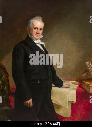 James Buchanan (1791-1868), 15th President of the United States, portrait painting by George Peter Alexander Healy, 1859 Stock Photo