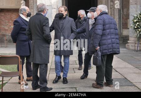 Milan, Italy. 23rd Feb, 2021. Ex inter soccer player Mauro Bellugi funeral in Milan, Lombardy, Italy (Photo by Luca Ponti/Pacific Press/Sipa USA) Credit: Sipa USA/Alamy Live News Stock Photo