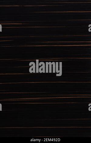 Ammara Ebony veneer background, texture in strict dark color for interior look. Stock Photo