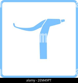 Bike HandleBar Brake Icon. Blue Frame Design. Vector Illustration. Stock Vector