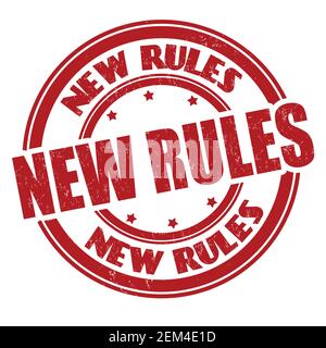 New rules grunge rubber stamp on white background, vector illustration Stock Vector