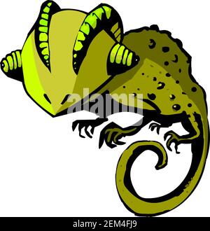 Chameleon vector illustration Stock Vector