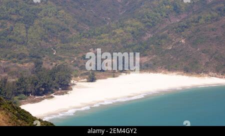 beautiful beach at hongkong surburb, one of the tourism hot spot in Long Ke Wan ,  Sai Kung, Hong Kong Global Geopark, china Stock Photo