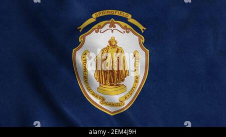 Springfield Ma Flag 3D Flag of Springfield (Massachusetts), USA. 3D Illustration Stock ...