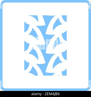 Bike Tyre Print Icon. Blue Frame Design. Vector Illustration. Stock Vector