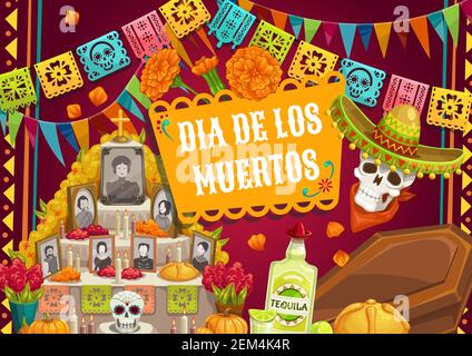 Traditional Mexican Catrina head skull. Dia de los muertos. Day of the ...