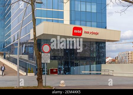 Banja Luka, Bosnia and Herzegovina - February 28, 2017: Mtel Mobile Telecom Company Building in Banja Luka, Bih. Stock Photo