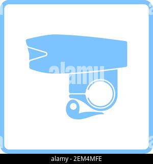 Bike Light Equipment Icon. Blue Frame Design. Vector Illustration. Stock Vector