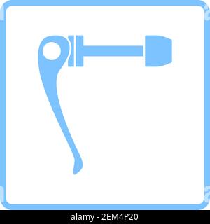 Bike Quick Release Icon. Blue Frame Design. Vector Illustration. Stock Vector