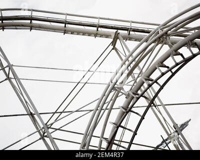 Low angle view of rollercoaster Stock Photo
