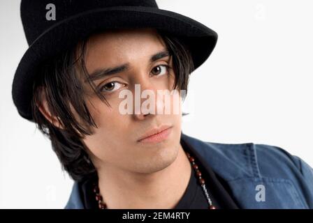 Portrait of a young man looking serious Stock Photo
