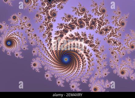 Colorful zoom into the infinite mathemacial mandelbrot set fractal Stock Photo