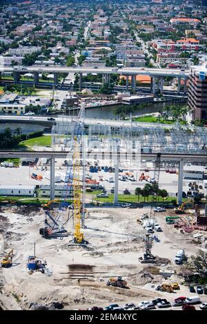 High angle view of a construction site, Miami, Florida, USA Stock Photo