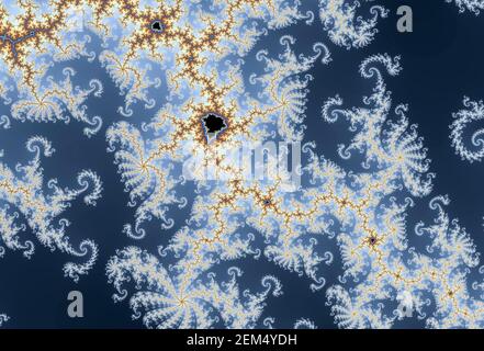 Colorful zoom into the infinite mathemacial mandelbrot set fractal Stock Photo