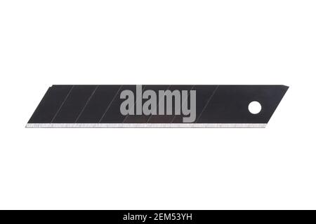 Replaceable knife blade close up isolated on white Stock Photo