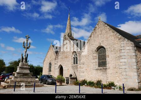 Eglise de Saint-Amet, Nizon calvary, deposition of Christ, Pont-Aven, Finistere, Bretagne, Brittany, France, Europe Stock Photo