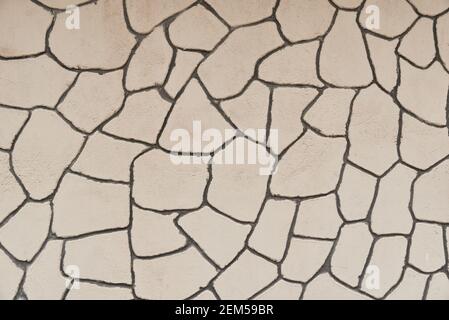 Mosaic stone background. Old wall stone texture Stock Photo