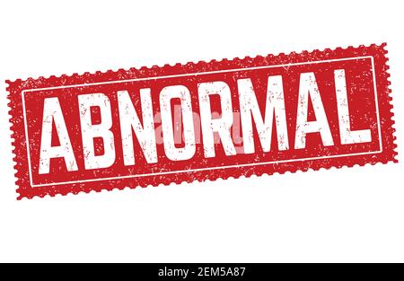 Abnormal grunge rubber stamp on white background, vector illustration Stock Vector