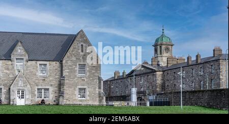 Some of the restored old buildings in the grounds of the campus of the Technological University Dublin. It was formerly a psychiatric hospital. Stock Photo