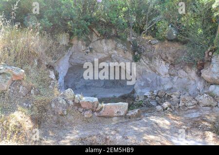 The archeological area in Santadi, Sardinia Stock Photo
