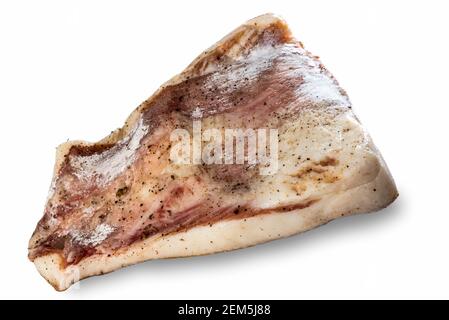 Guanciale from Amatrice, dry cured pork cheek isolated on white background  Stock Photo - Alamy