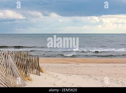 Image of an ocean beach in the hamptons Stock Photo