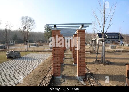 Baustelle Campingpark Berzdorfer See GmbH, Campingplatz, Feriendorf, Piratencamp am Strandbad Blaue Lagune Schönau-Berzdorf auf dem Eigen, Sachsen, 22 Stock Photo